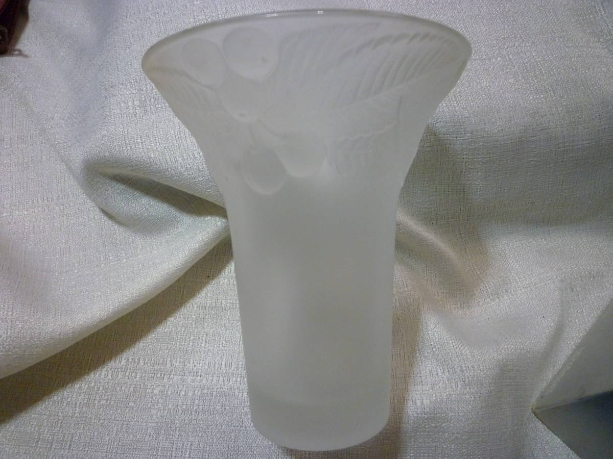 HOYA　花瓶　すりガラス　花器　未使用　保管品_画像3