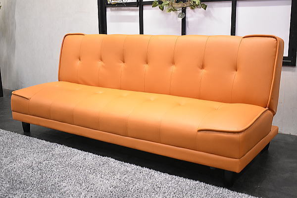 NW44-5U24-KC:[ prompt decision new goods region limitation free shipping ] stylish orange color reclining sofa - bed [ outlet 3P sofa 3 seater . bed 