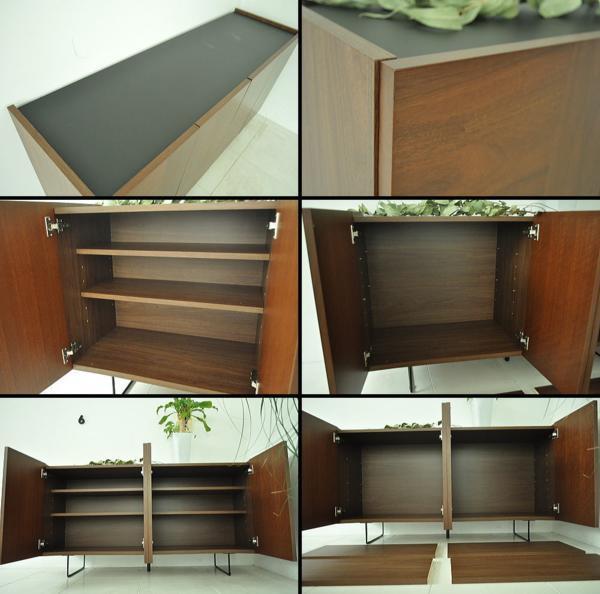 ST7SQW-KC:[ region limitation free shipping new goods ] domestic production walnut 150 width sideboard cabinet Northern Europe [ made in Japan exhibition liquidation goods Asian popular limitation price 