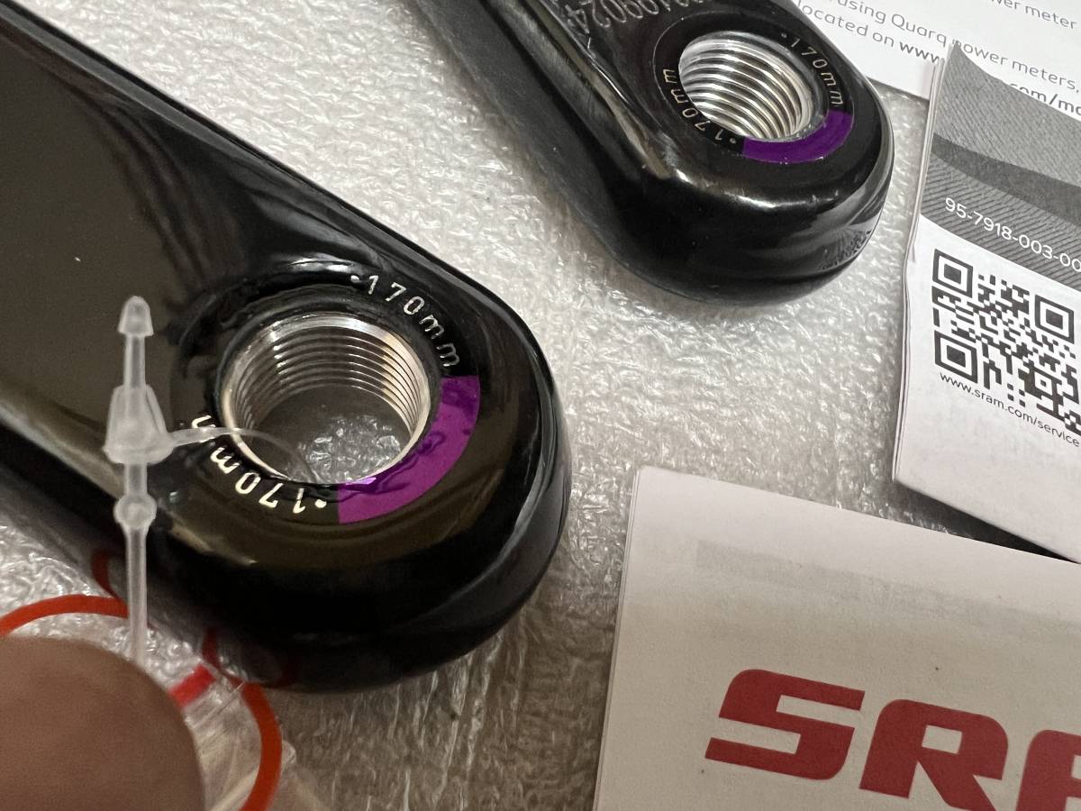 新品 SRAM RED AXS 12速 DUB 46/33 170mm パワーメーター付チェーンリング&カーボンクランクセッ