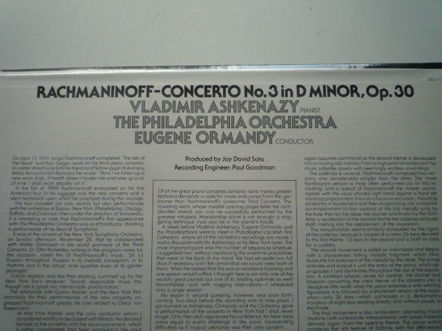 RW81 рис RCA запись LP черновой maninof/ фортепьяно концерт no. 3 номер ashukena-ji/o- man ti/ filler Delphi aO