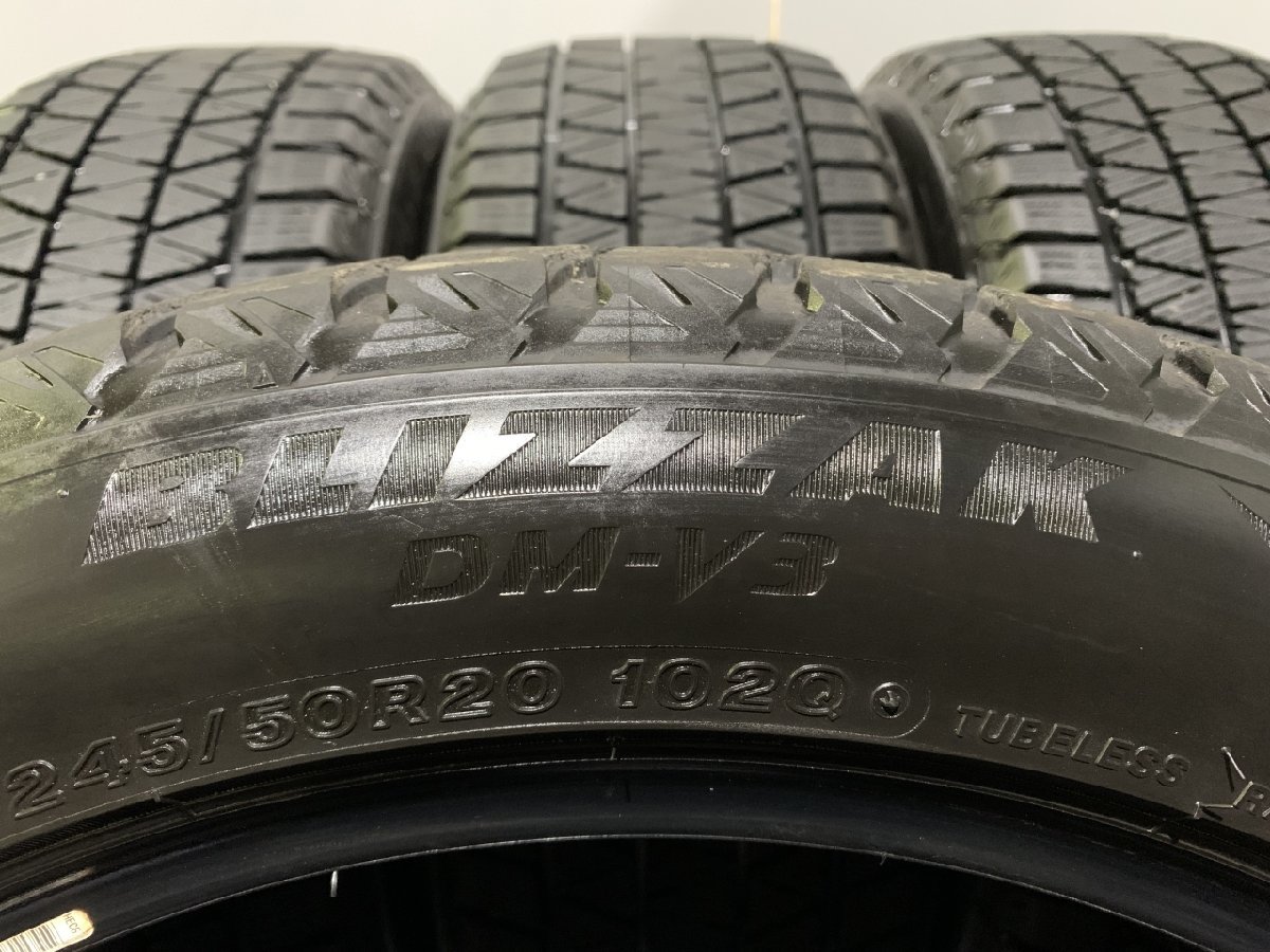 BS BRIDGESTONE BLIZZAK DM-V3 245/50R20 20インチ スタッドレス 4本 19年製 バリ溝 ジャガー/Iペイス等　(MTD450)_画像8