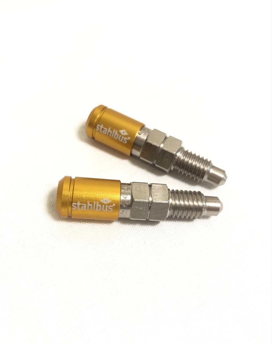 STAHLBUSワンウェイバルブ内臓ブリーダーボルト　M10x1,0x16mm (2個セット・ダストキャップ付）ヤマハMT-03用