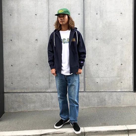スタンダードカリフォルニア/StandardCalifornia SD R.W. Zip Hood Sweat navy XL ジップパーカー チャンピオン US企画生地使用 未使用