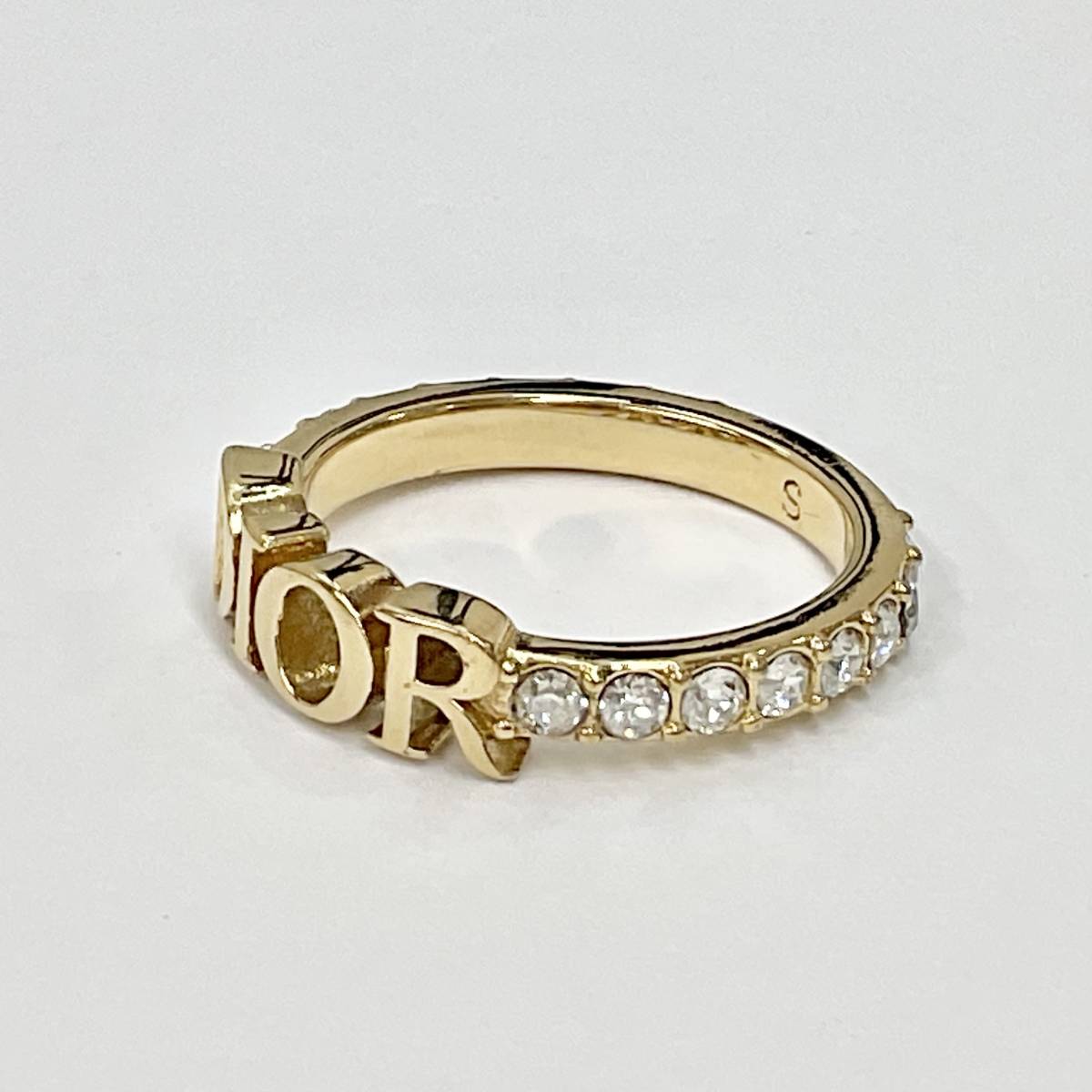 8305 Christian Dior Dio(r)evolution стразы Logo кольцо кольцо Gold 
