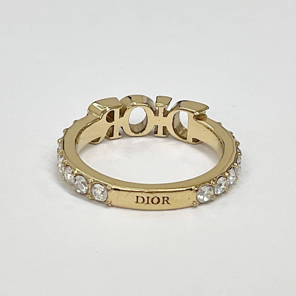 8305 Christian Dior Dio(r)evolution стразы Logo кольцо кольцо Gold 