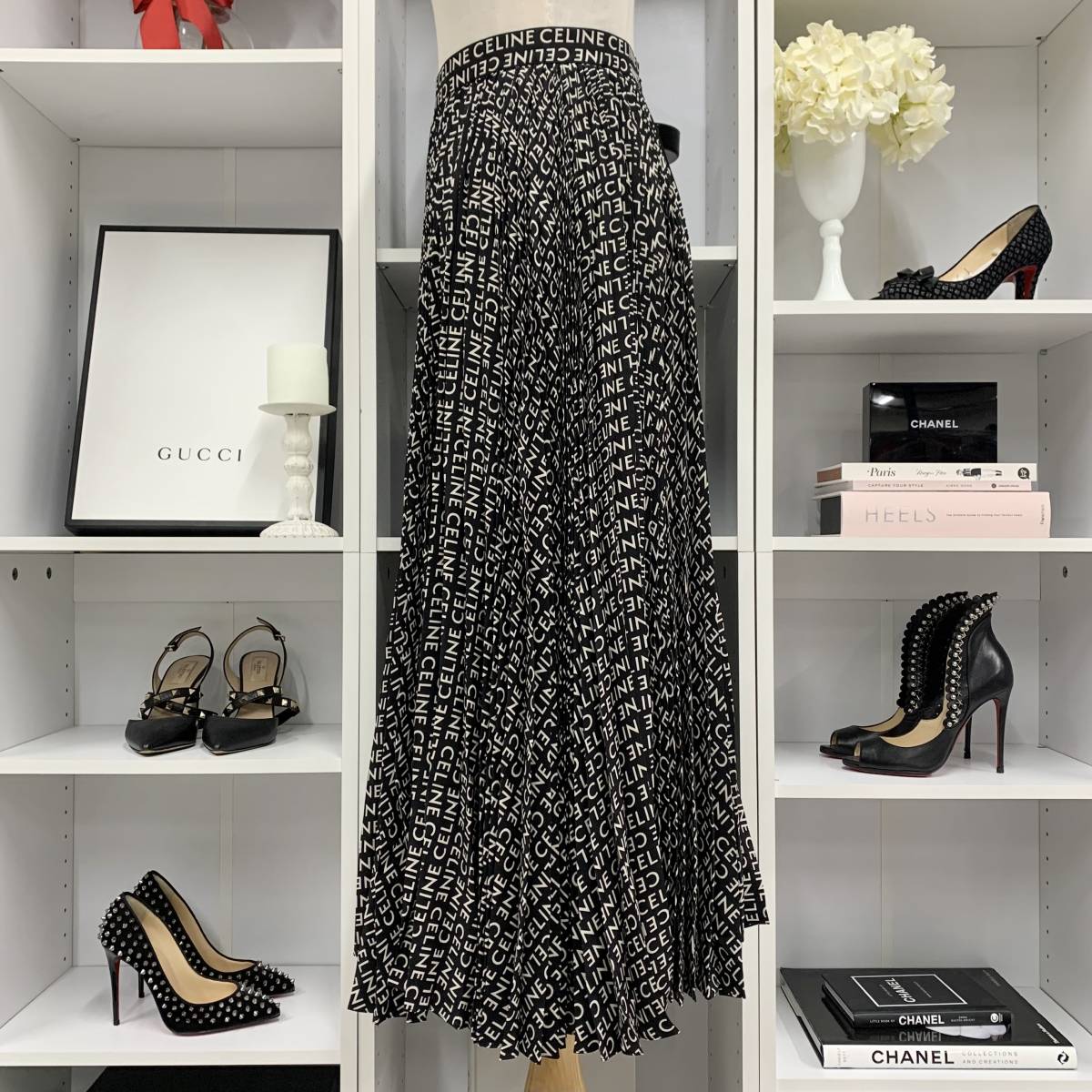 ★VIP価格SALE★Celine★プリーツスカート セリーヌ ロングスカート