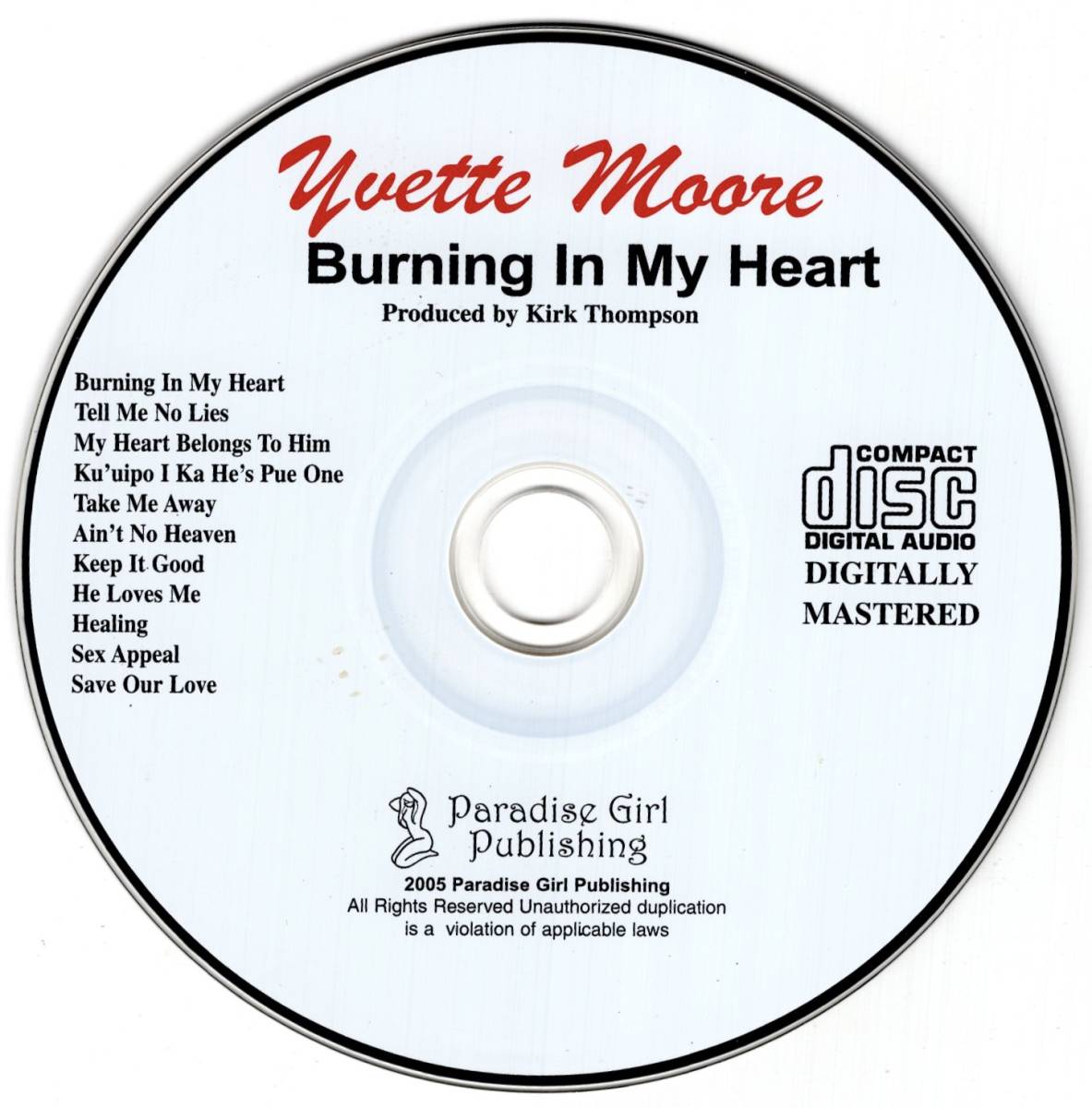 Mellow Hawaii, サイン入り Yvette Moore/Burning In My Heart_画像3