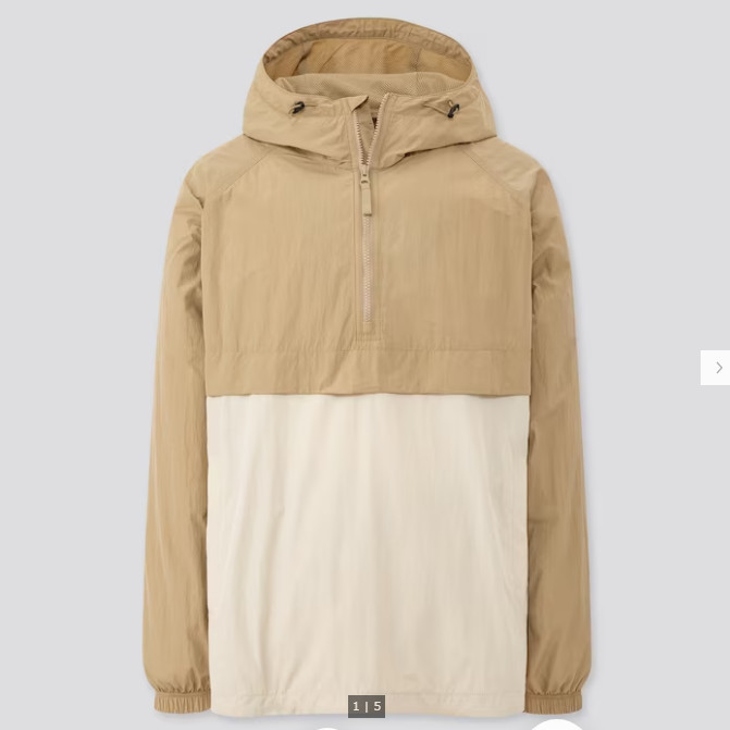 UNIQLO　ユニクロ　オーバーサイズアノラックパーカ　カラー: 32 BEIGE　サイズ：L_画像5