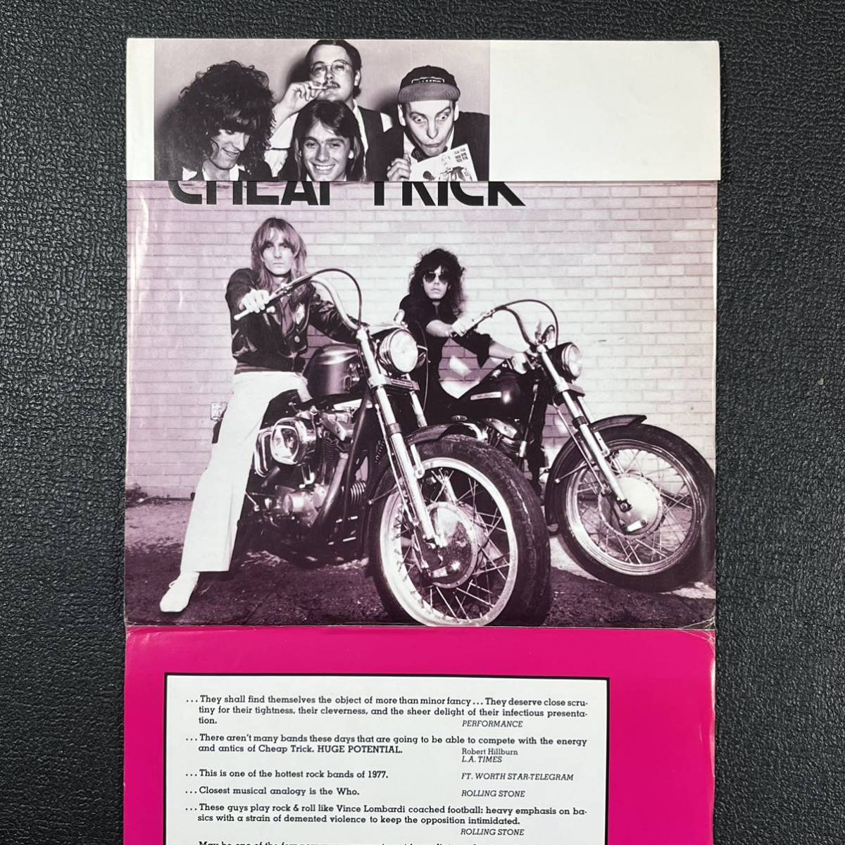 米Orig * CHEAP TRICK - In Color * 1977年 US Epic レア WHITE LABEL PROMO 稀少非買ポスター完品 美品!!_画像8