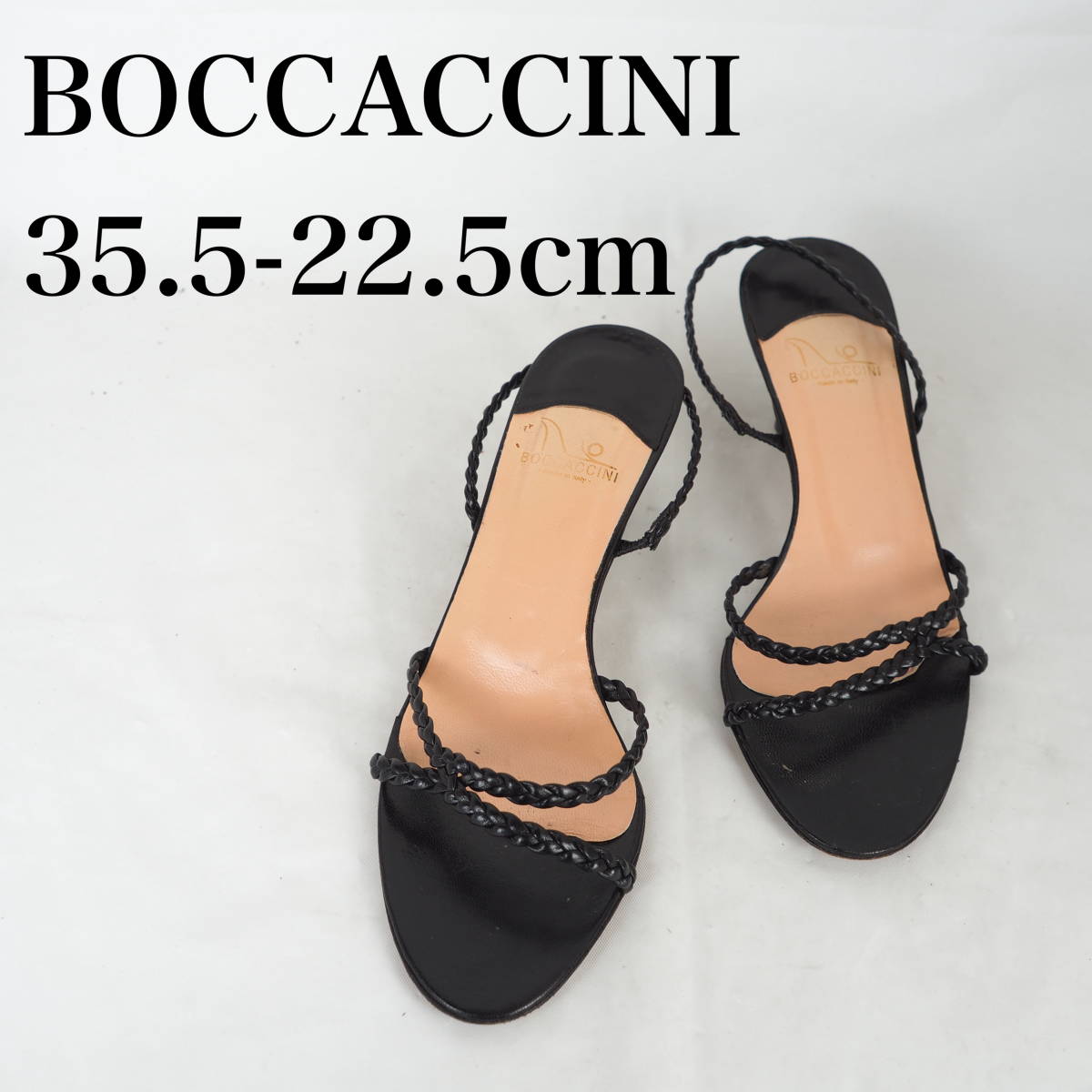 MK3081*BOCCACCINI*ボッカチーニ*レディースサンダル*35.5-22.5cm*黒_画像1