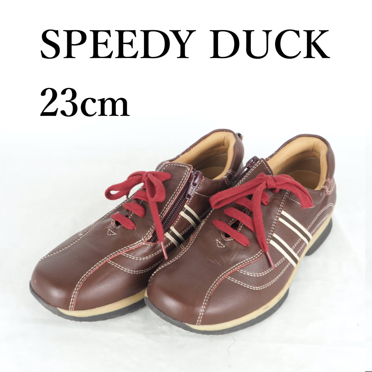 MK3201*SPEEDY DUCK*スピーディーダック*レディーススニーカー*23cm*赤茶_画像1