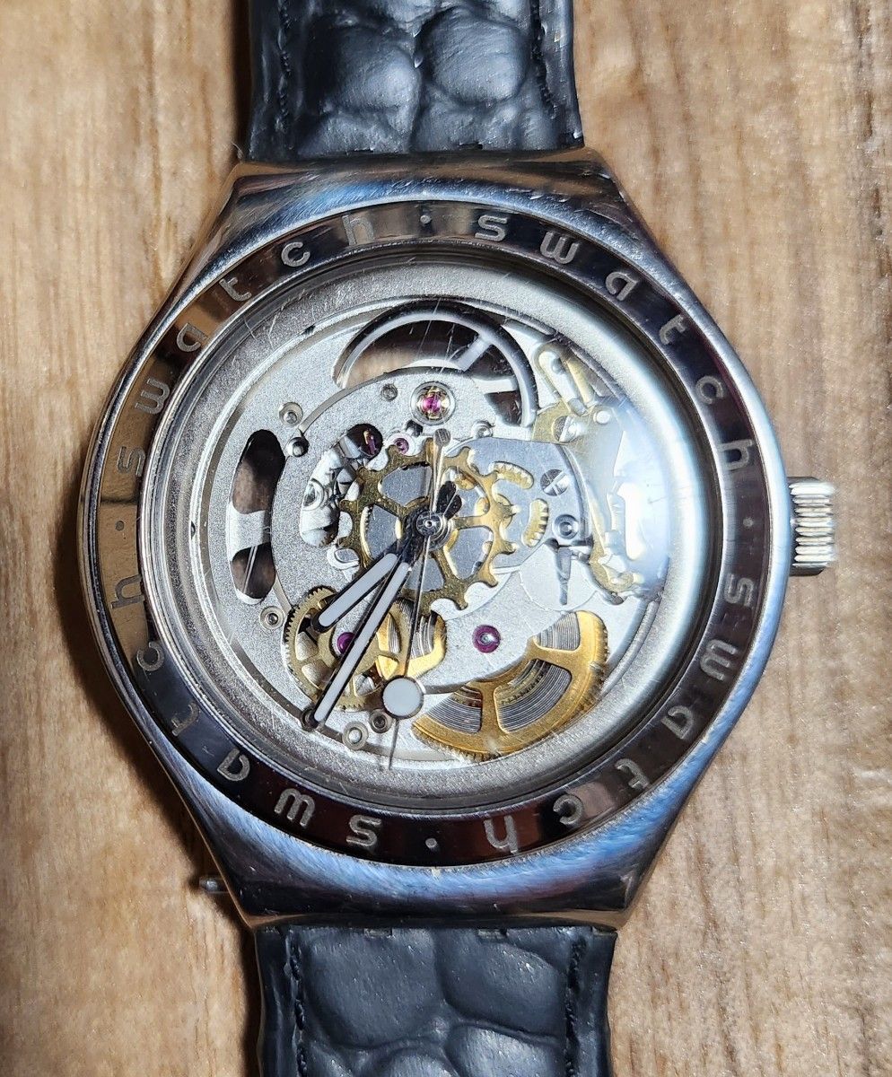 腕時計 swatch irony スケルトン オートマチック 機械式自動巻き