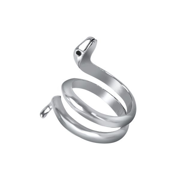 オープンリング 指輪 シルバー ヘビ 蛇 スネーク フリーサイズ 運気 金運 メンズ レディース ユニセックス 調節可能 レトロ #C814-7