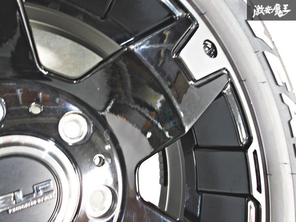 ●FLEX フレックス DELF-03 17インチ 6.5J +38 PCD139.7 6H 6穴 ホイール 1本 ホワイトレター 背面 スペア 200系 ハイエース 即納 棚A-2_画像3