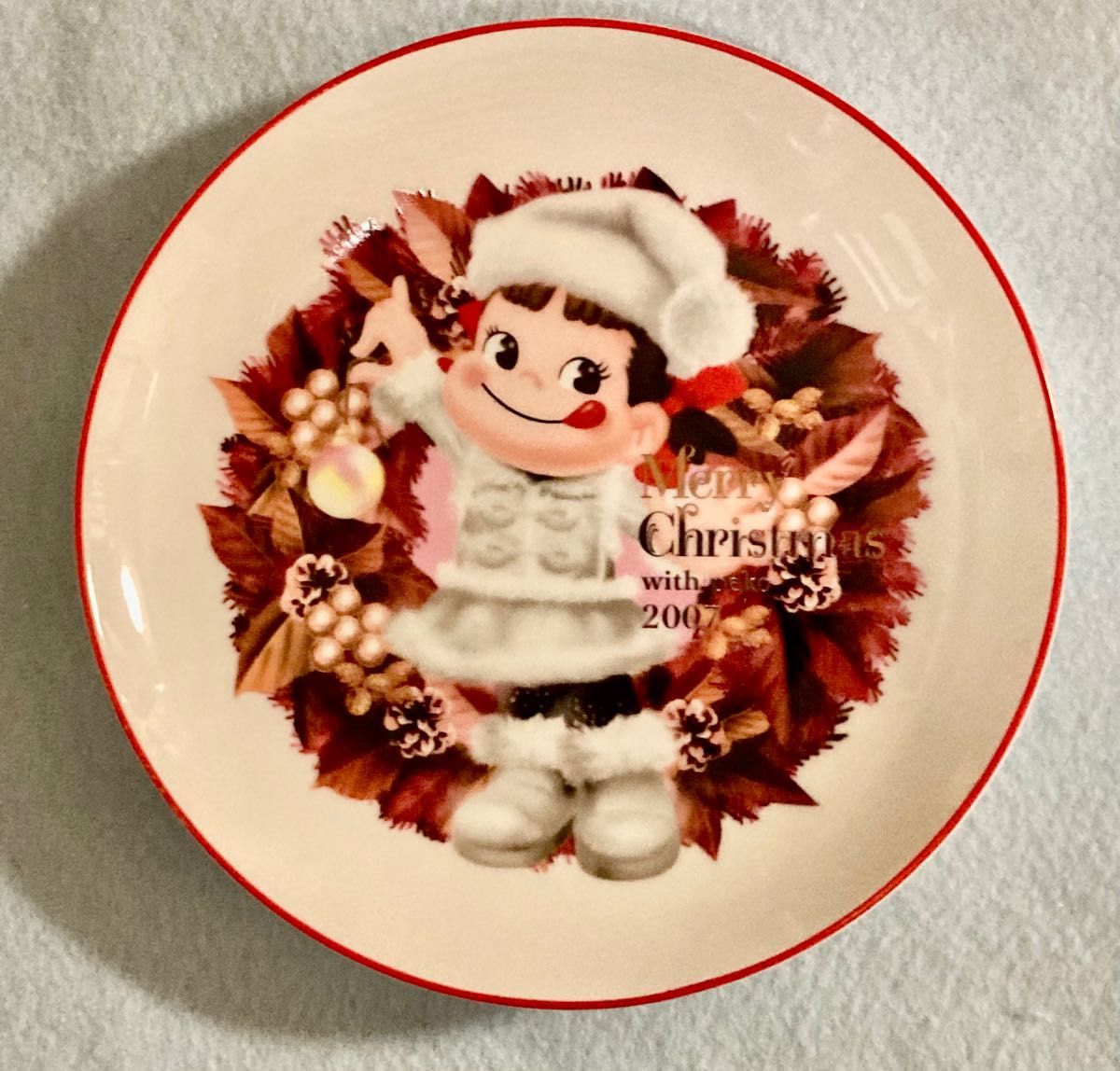 未使用に近い 不二家/ペコちゃん/クリスマス/プレート/7枚+ 未使用に近い 不二家/ペコちゃん/クリスマス/プレート/7枚+