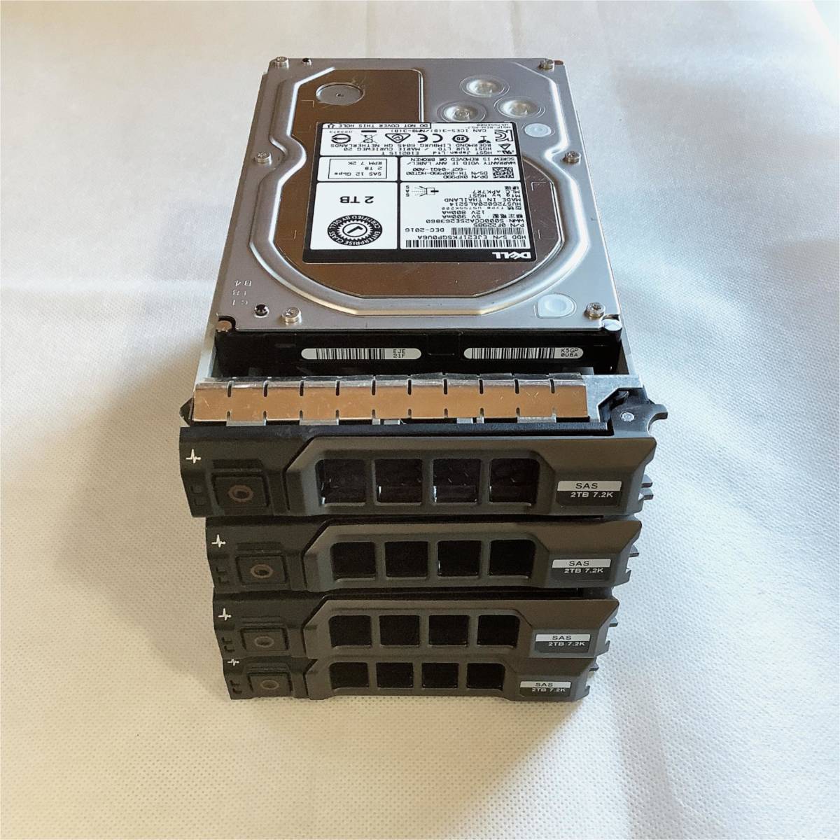 S5111466 DELL 2TB SAS 7.2K 3.5インチ HDD 4点【中古動作品】_見本