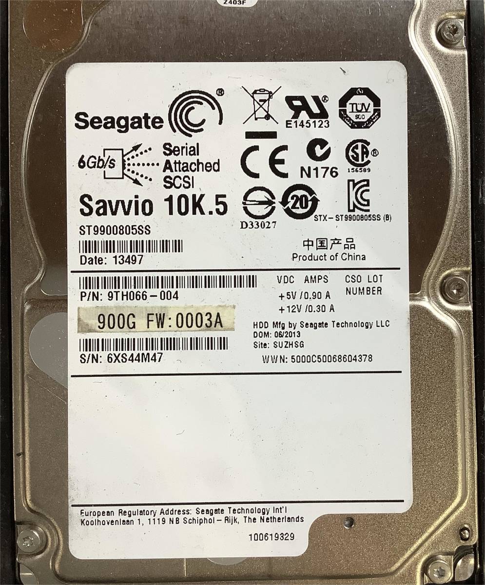 S5111071 SEAGATE/HGST 900GB SAS 10K 2.5インチ HDD 6点【中古動作品】_画像5