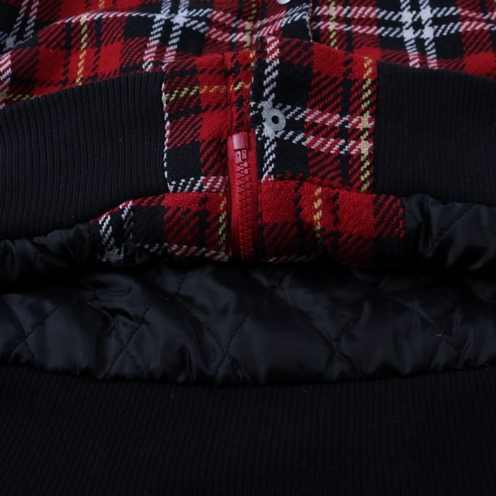  Cecil McBee jacket tartan check blouson wool . cotton inside outer lady's free size red CECIL McBEE