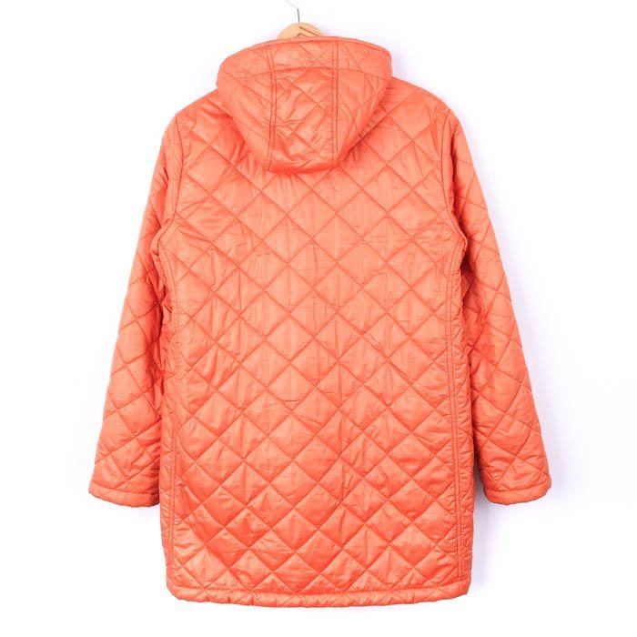 エル キルティングコート 中綿 ジャケット アウター レディース 42サイズ オレンジ ELLEの画像2