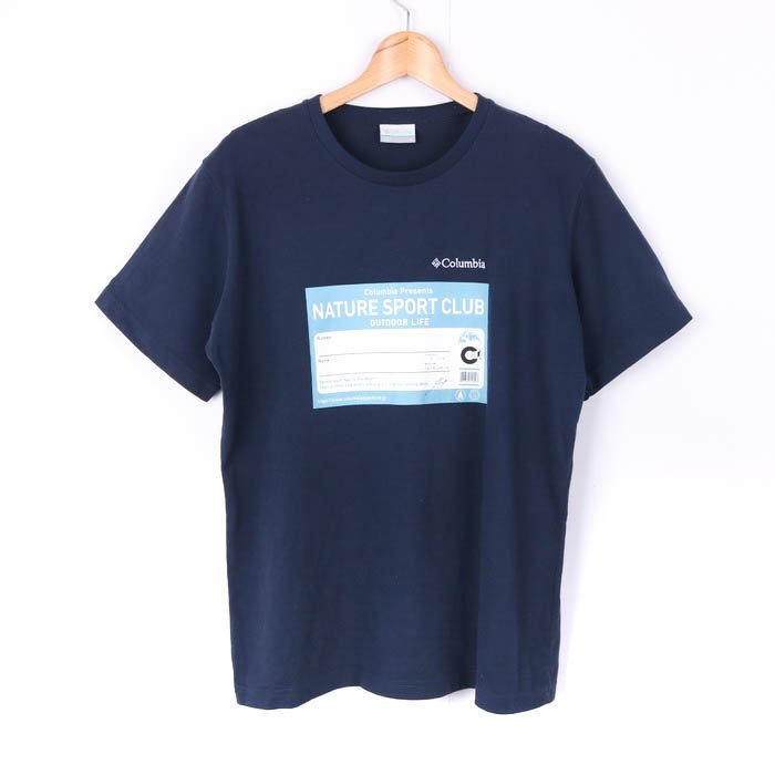 コロンビア Tシャツ 半袖 オムニウィック PM1865 アウトドア トップス メンズ Mサイズ ネイビー Columbia_画像1