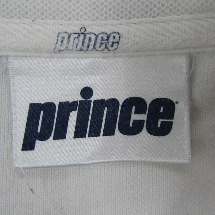 プリンス 半袖ポロシャツ ハーフジップ ゴルフウエア レディース Lサイズ ホワイト prince_画像3