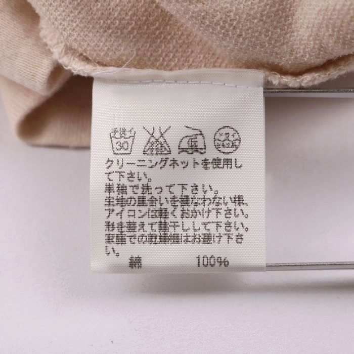 ズッカ ワンピース 半袖 無地 綿100％ 日本製 チュニック トップス レディース Mサイズ ベージュ ZUCCa_画像6
