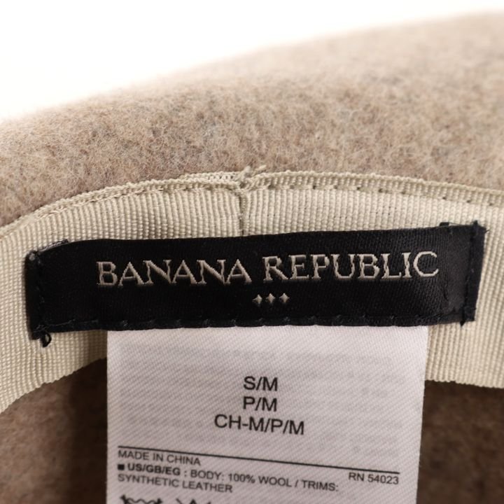 バナナリパブリック ハット フェルト ウール100％ ブランド 帽子 レディース S/Mサイズ ベージュ Banana Republic_画像4