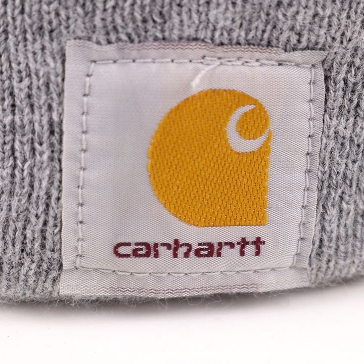 カーハート ニット帽 ビーニー ニットキャップ ブランド 帽子 レディース メンズ グレー Carhartt_画像4