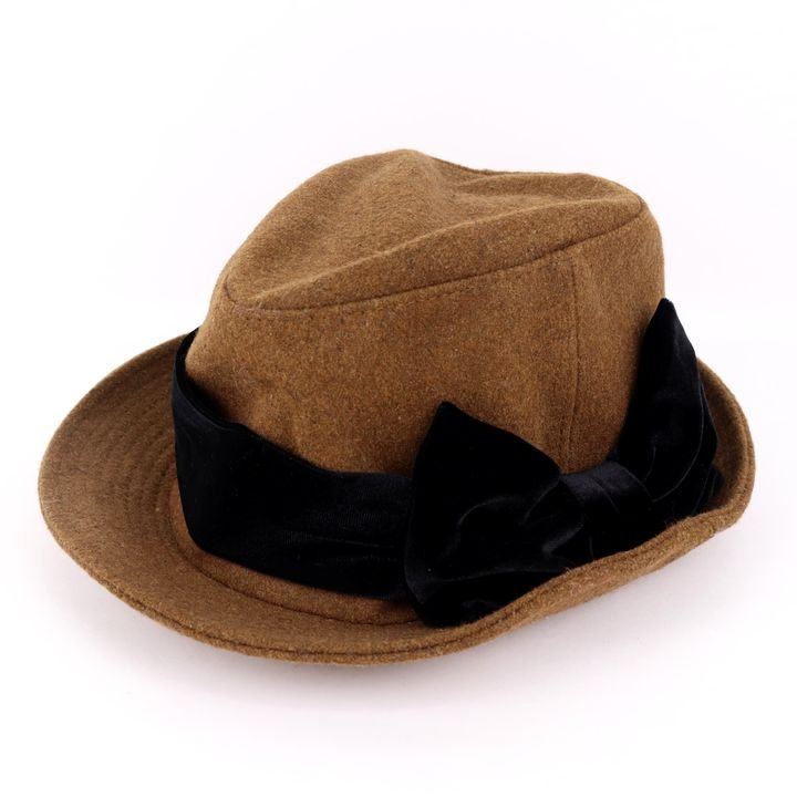 メイソングレイ ハット ウール100% リボン ブランド 帽子 レディース ブラウン MAYSON GREY_画像1