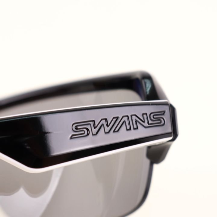 スワンズ スポーツサングラス ハーフリム フレーム ブランド アイウェア メンズ ブラック SWANS_画像2