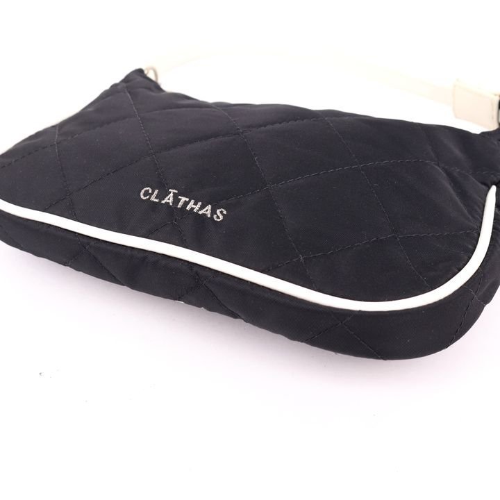 クレイサス ハンドバッグ キルティング ロゴ コンパクト ブランド 鞄 カバン レディース ブラック CLATHAS_画像3