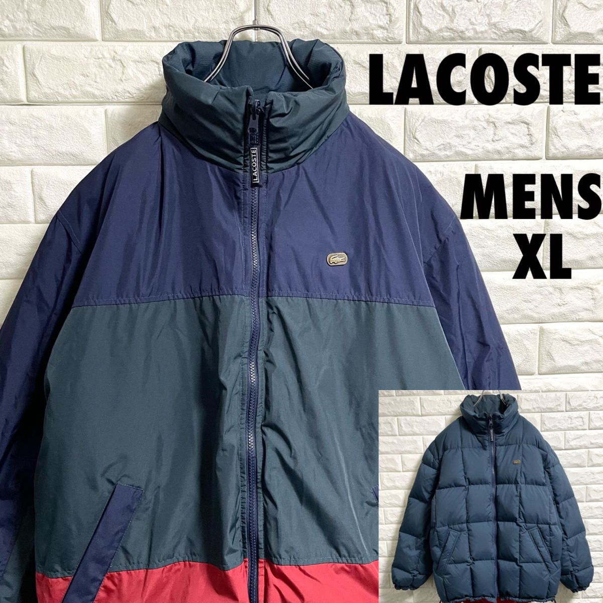 LACOSTE ラコステ ダウンジャケット フード取り外し可能 2way ロゴ