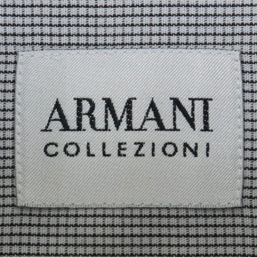 ARMANI チェック長袖シャツ サイズ40 グレー アルマーニの画像4