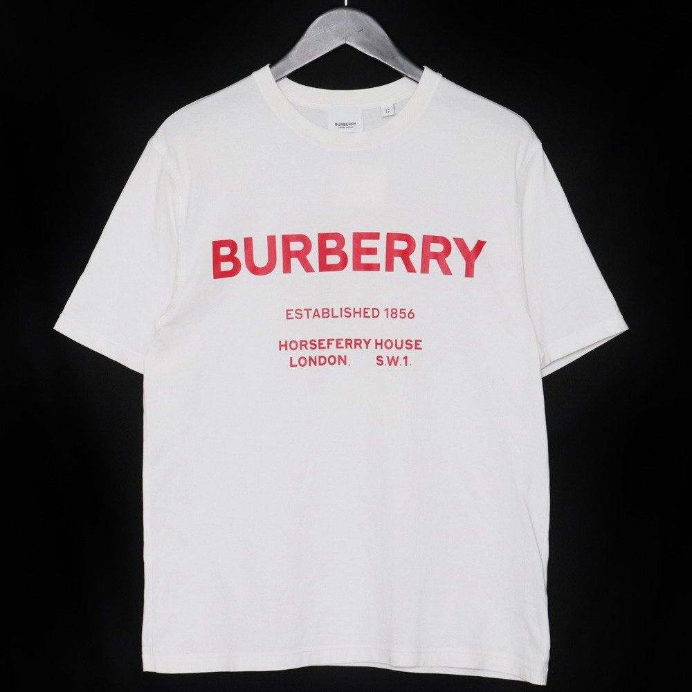 BURBERRY HORSE FERRY PRINT COTTON TEE Tシャツ XSサイズ ホワイト 8017225 バーバリー 半袖カットソー_画像1