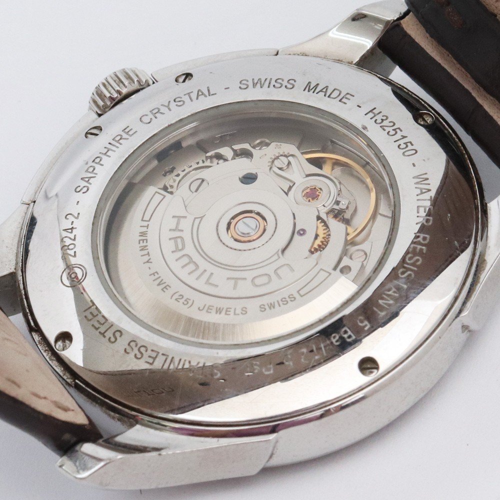 ふるさと納税 ダークブラウン 腕時計 AUTO VIEWMATIC HAMILTON 40mm