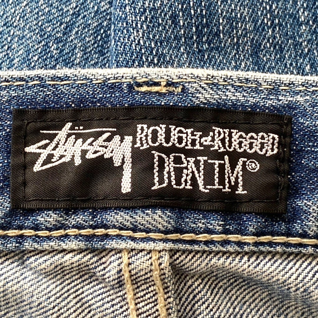 STUSSY ROUGH&RUGGED DENIM バックロゴ ジーンズ デニムパンツ サイズ32 インディゴ ステューシー ラフアンドラゲッド_画像9