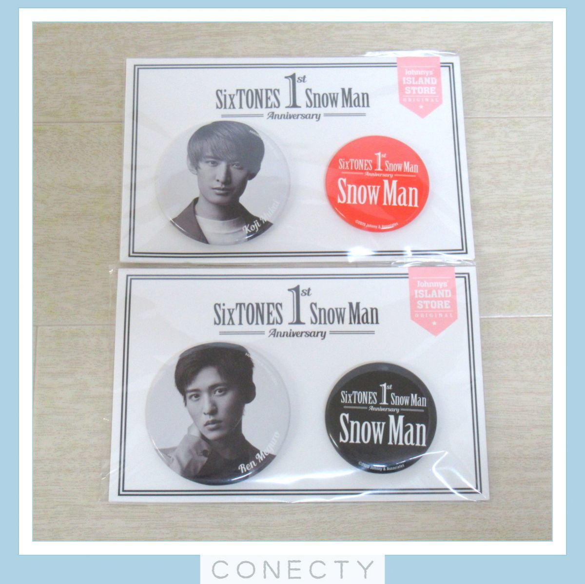 Snow Man 目黒蓮/向井康二 Johnnys’ ISLAND STORE 1st Anniversary 缶バッジセット★2点セット★めめこじ【K3【SP_画像1