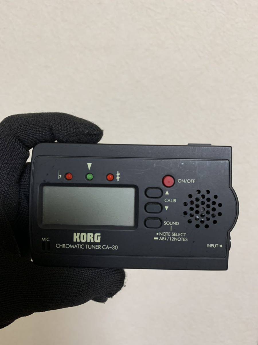 KORG CHROMATIC TUNER CA -30 Korg black matic tuner body / electrification only details operation not yet verification / part removing for / small scratch dirt etc. passing of years / junk treatment 