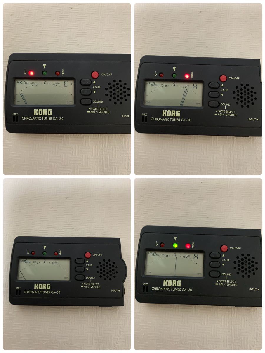 KORG CHROMATIC TUNER CA -30 Korg black matic tuner body / electrification only details operation not yet verification / part removing for / small scratch dirt etc. passing of years / junk treatment 