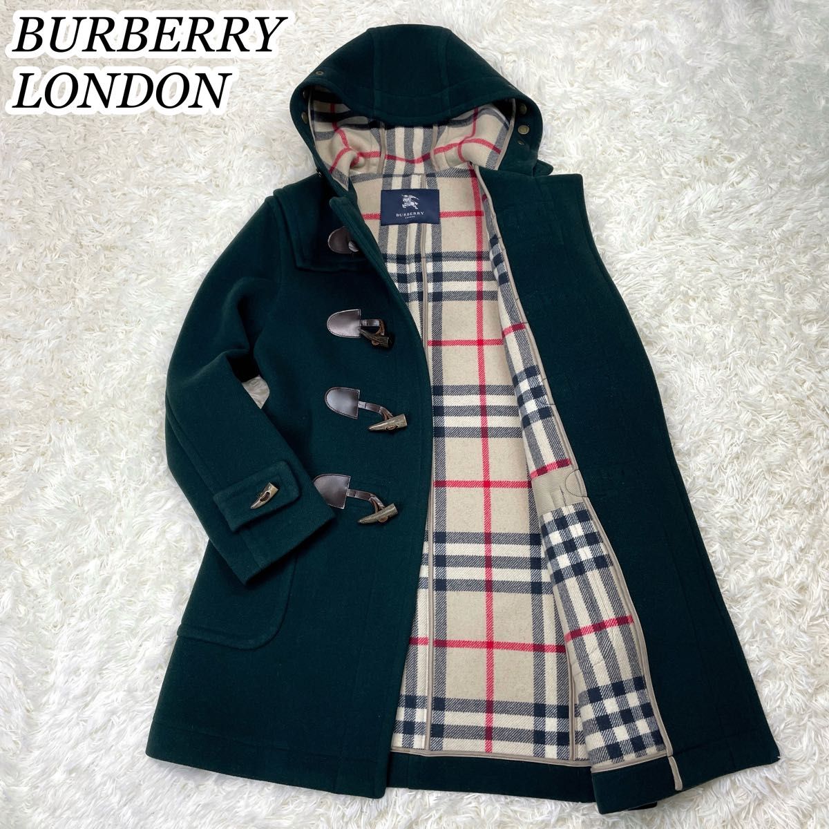 BURBERRY LONDON ダッフルコート 水牛トグル 3 8黒 - アウター