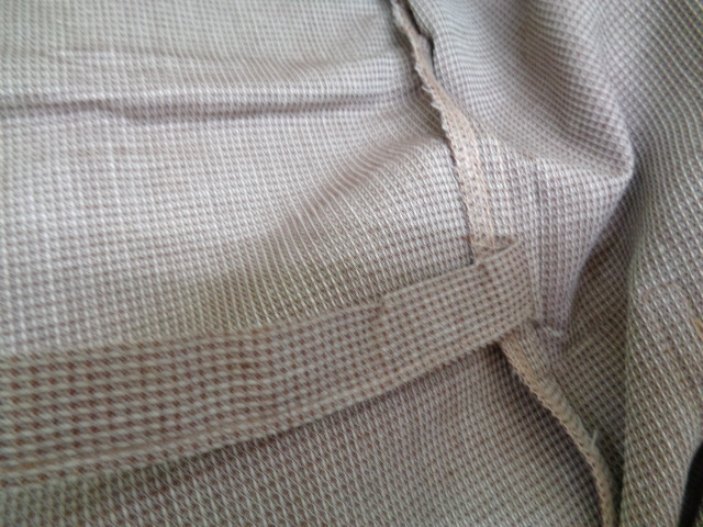 紳士用 作務衣 夏涼み しじら織り 茶系 Sサイズ 中古美品の画像6