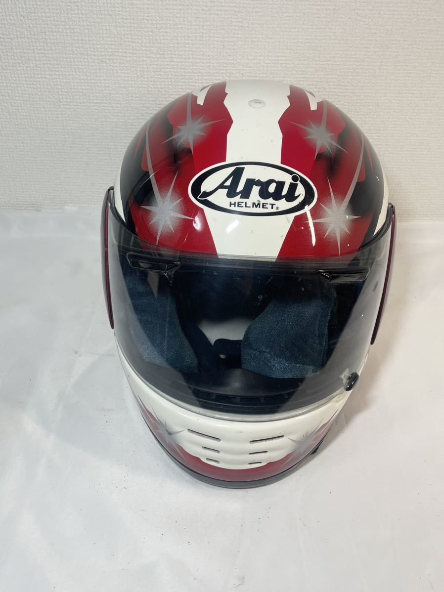 ■FR603 ジャンク アライ Arai フルフェイスヘルメット Quart 57.58cm_画像2