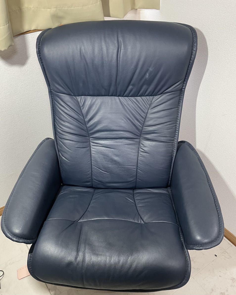 ■FR566 EKORNES エコーネス Stressless ストレスレス メイフェア リクライニングチェア オットマン 都内発 現状品_画像3