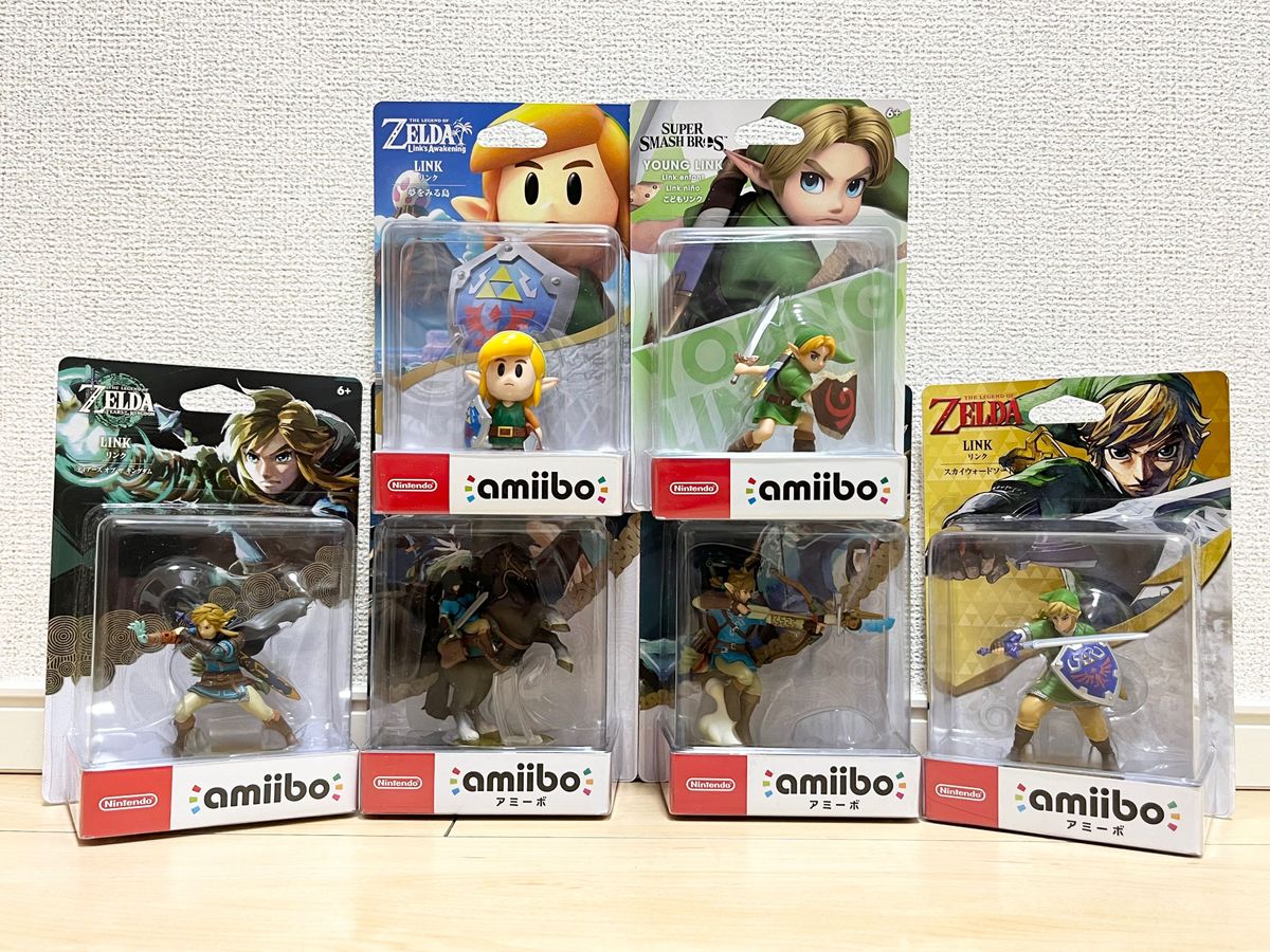 任天堂 amiiboアミーボ ゼルダ リンク 6体まとめ 新品・未開封 ゼルダの伝説 スマブラ こどもリンク 夢をみる島 ブレワイ