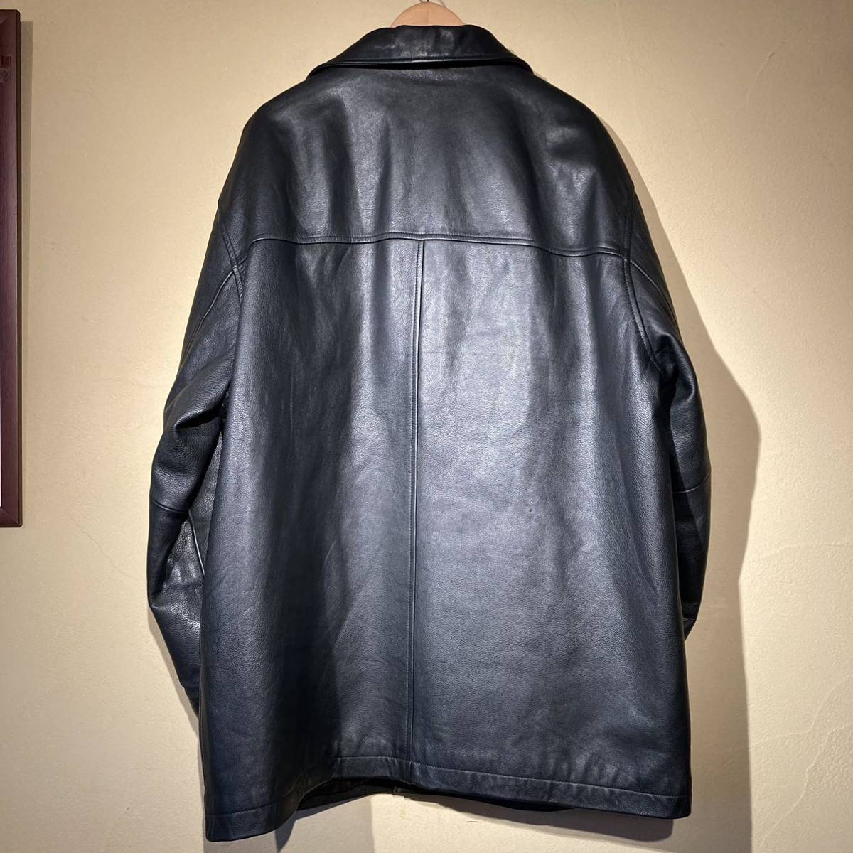 送料込み 美品 90´s ヴィンテージ 古着 GAP ギャップ レザーカーコート