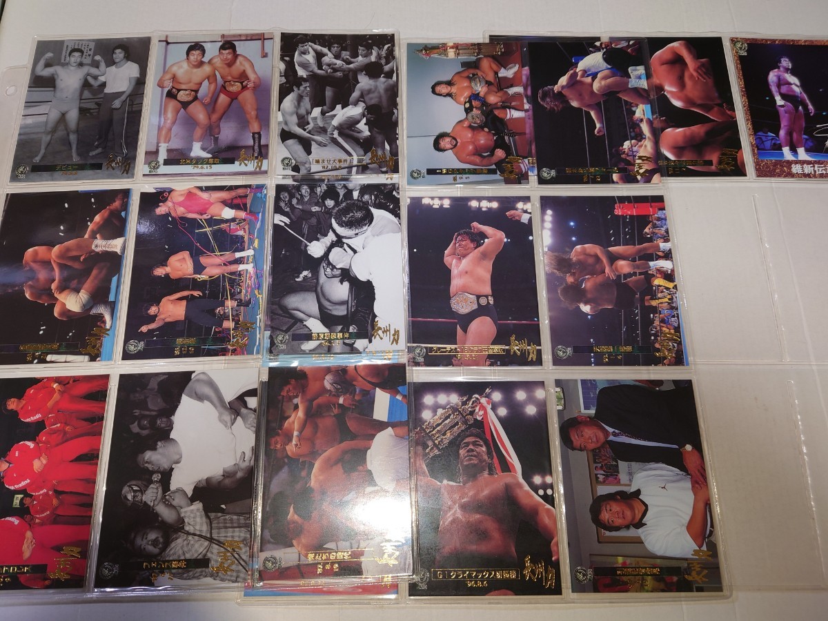 BANDAI 1998 新日本プロレス　トレーディングカード　スペシャル　長州力　20枚＋プロモ 1枚＋ケース　中古品_画像1