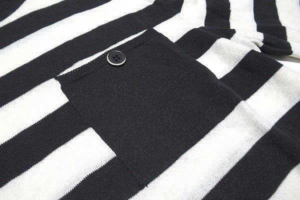 B0113:イタリア製 MSGM セーター エムエスジーエム ニット 長袖Tシャツ 長袖カットソー 白 黒 M ニットソー 薄ニット メンズ レディース:5_画像4