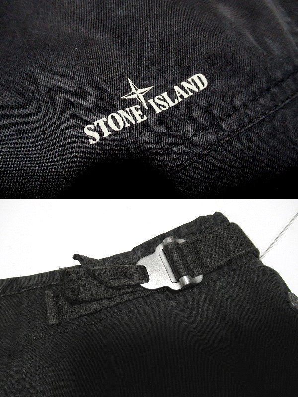 N6439:STONE ISLAND(ストーンアイランド)旧モデル コットンパンツ/黒/50：5_画像6