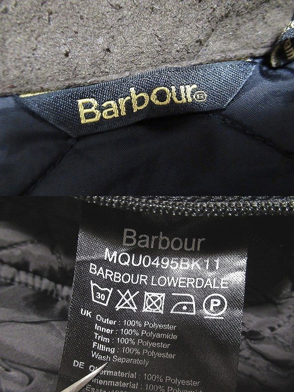 B0102:vintage Barbour キルティングベスト 中綿ベスト バブアー 黒 XXL メンズ ジャケット ブルゾン:5_画像8